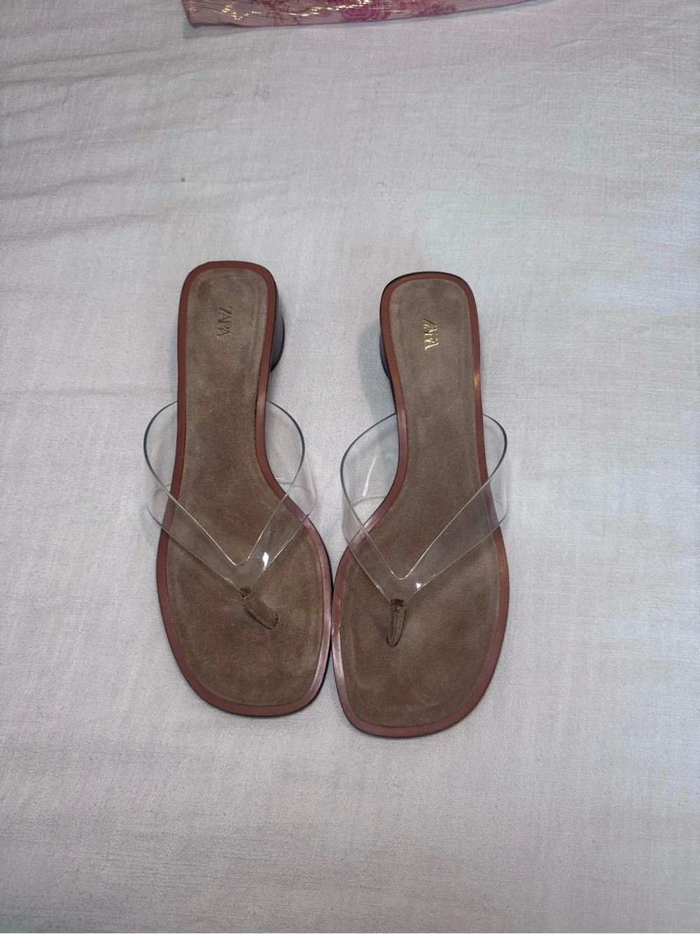 Zara Vinyl Heeled Sandals Size 8 - Picture 4 of 7
